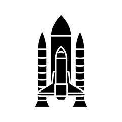 Rocket  icon . vector illustration, pictogram isolated on white background. color editable