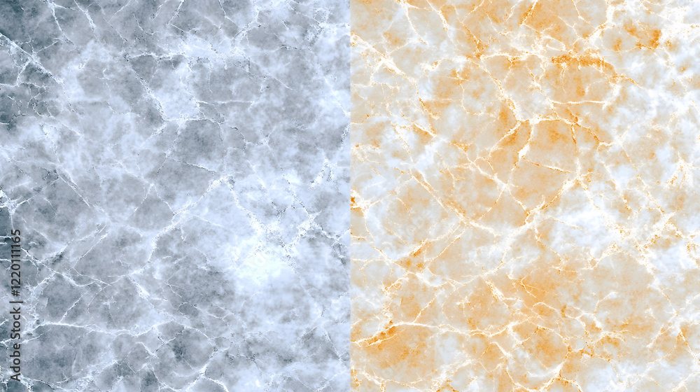 Poster Abstract textured patterns in contrasting colors of white and orange