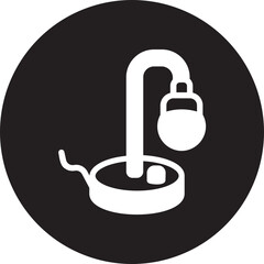 Lamp glyph icon