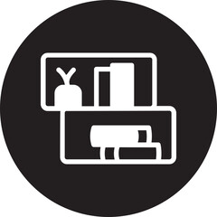 Book Shelf  glyph icon
