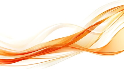 Abstract Orange and White Wave Design