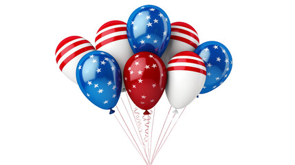 Patriotic Balloons on a transparent background 
