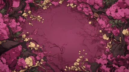 Crimson Blossom Canopy, Enchanting Floral Design