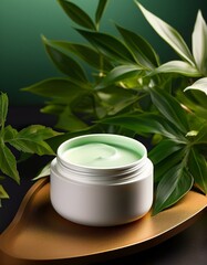 art of intense Green Herbs product package with skin care cream.