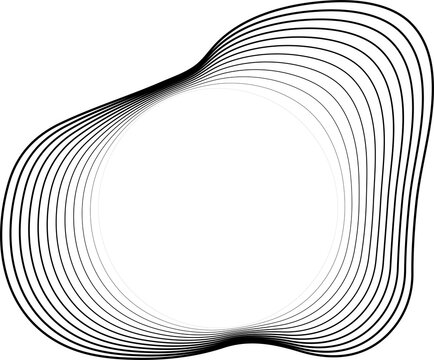 Circle line fluid shape blending gradient of logo, banner, tag