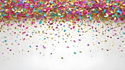Fototapeta premium confetti on white