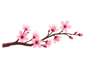 Obraz premium elegant pink blossom branch