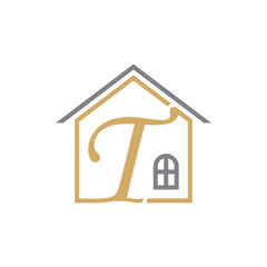 Letter T Real Estate Logo Design