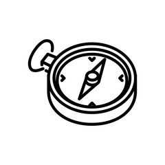 compass icon vector, line style icon