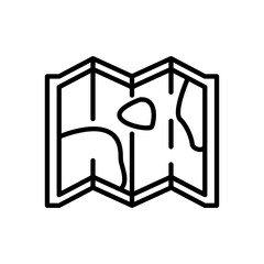 map icon vector, line style icon