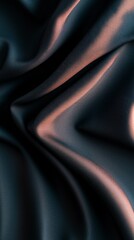 Obraz premium Elegant Dark Grey Silk Fabric Drape Luxury Textile Texture Background