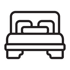 Double Bed line icon