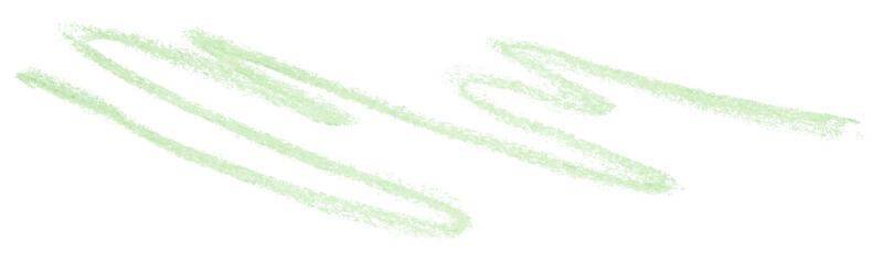 green pencil strokes isolated on transparent background