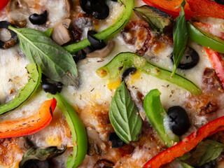 Homemade Sourdough pizza on Wooden Table.
