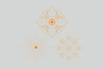 Set of various Mandala design vectors