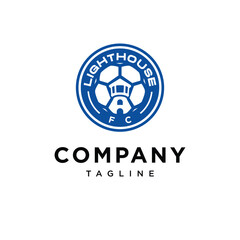 Lighthouse Football Club Badge Logo Icon Vector