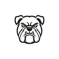Bulldog Head Mascot Template