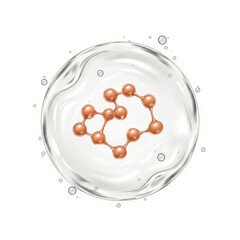 Copper Peptides icon skincare ingredients with transparent white background