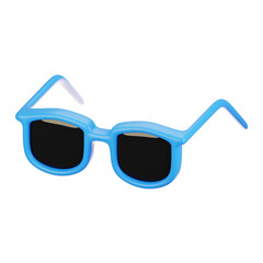 3d rendering summer season icon concept. 3d render sunglasses icon
