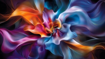 Obraz premium Abstract Colorful Swirls: A Symphony of Hues