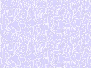 チューリップのシームレスパターン　C-5'