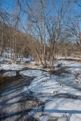 The Frosty Codorus Creek on a January Day, Seven Valleys PA USA