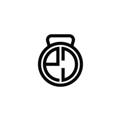 Obraz premium PJ monogram logo design letter text name symbol monochrome logotype alphabet character simple logo
