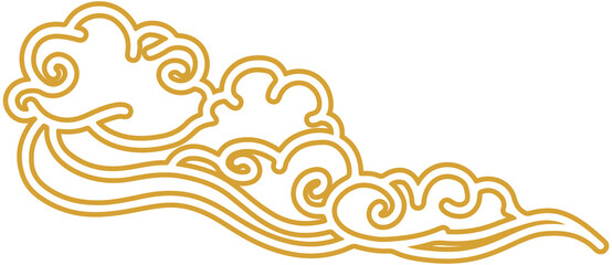Fototapeta premium Chinese New Year cloud outline 