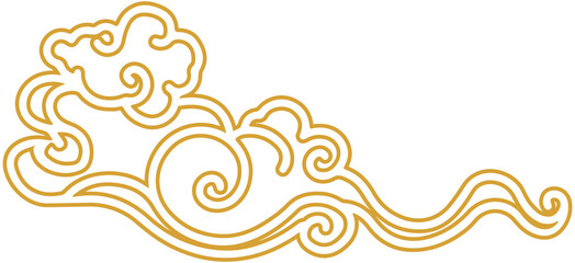 Fototapeta premium Chinese New Year cloud outline 
