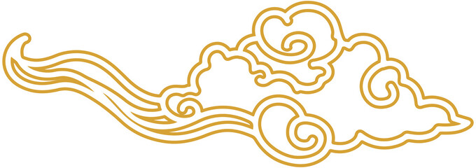 Fototapeta premium Chinese New Year cloud outline