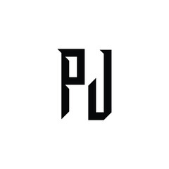 PJ monogram logo design letter text name symbol monochrome logotype alphabet character simple logo
