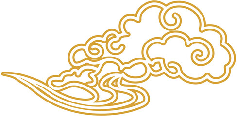 Fototapeta premium Chinese New Year cloud outline