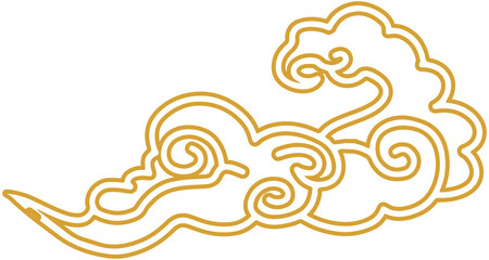 Chinese New Year cloud outline
