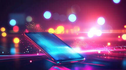 Engaging Smartphone Illustration with Vibrant Colors