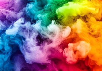 Fototapeta premium Vibrant Colorful Smoke Swirls in Abstract Background