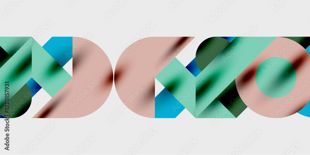 Poster Vibrant abstract background circles with smooth gradients, creating a dynamic and modern design. Ideal for creative, tech, or contemporary-themed projects