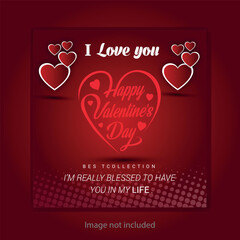 Romantic Valentine's day post design