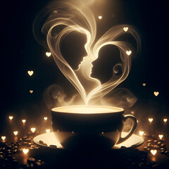 Romantic Spirits Rising from the Aroma of Coffee.