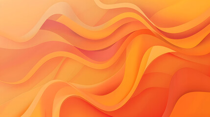 Orange abstract curve wave clean light gradient background, generative ai