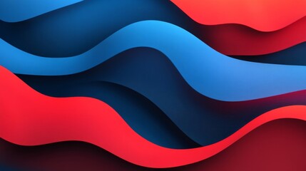 Abstract Blue and Red Wavy Background