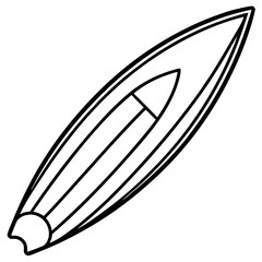 Surfboard Sketch Vector Design