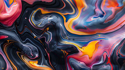 Original artwork photo of stunning marble ink abstract art, generative ai