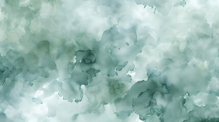 Pale gray blue green abstract watercolor drawing, soft sage green tones,, generative ai