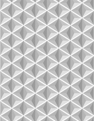 Elegant White and Gray Geometric Hexagonal Seamless Pattern