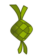 Illustration of Traditional Ketupat Rice Cake, eid mubarak