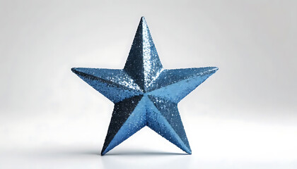Obraz premium Sparkling Blue Glitter Star Christmas Ornament Decoration