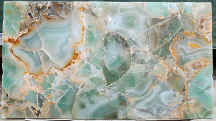 Polished onyx marble showcased in a high-resolution photographic style, generative ai
