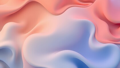 Fototapeta premium Abstract Pastel Waves Fluid Design Background