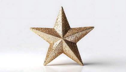 Obraz premium Gold Glitter Star Christmas Tree Topper Decoration