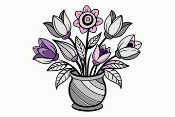 The Art of Arrangement Flowers in a Stylish Vase A.eps